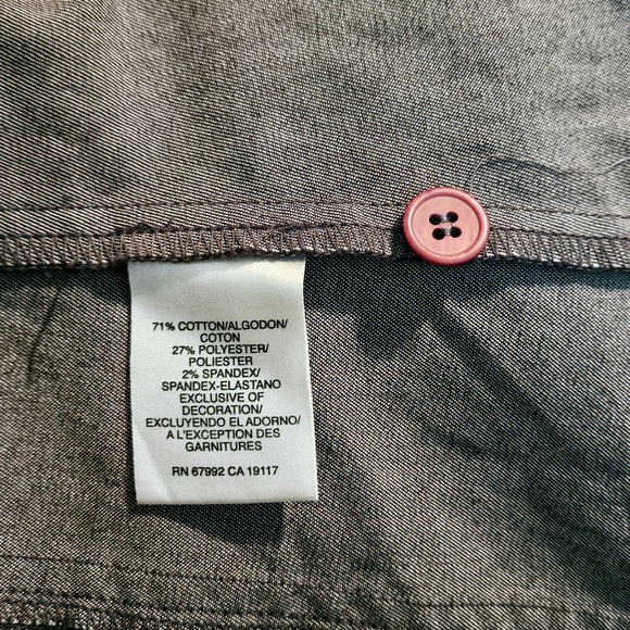 Women's Blue Denim-Look Sigrid Olsen Sport Zip Up Jacket Size Petite Small - Picture 10 of 11